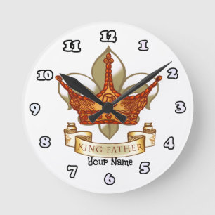 King Father Round Clock