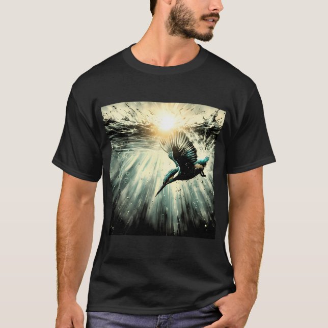 King Fisher, Ai Generated Art T-Shirt (Front)
