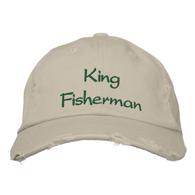 King Fisherman Embroidered Hat (Front)