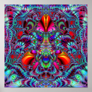 King Flame (12" x 12") Art Print Poster