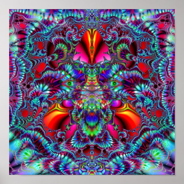 King Flame (12" x 12") Art Print Poster (Front)