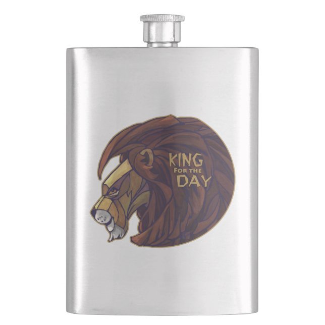 King for the Day Hip Flask (Front)