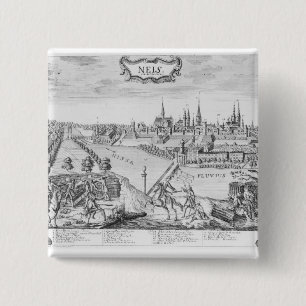 King Frederick II of Prussia 2 Inch Square Button