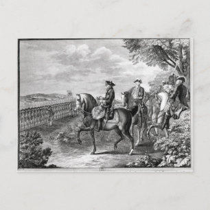 King Frederick II of Prussia  reviewing the Postcard