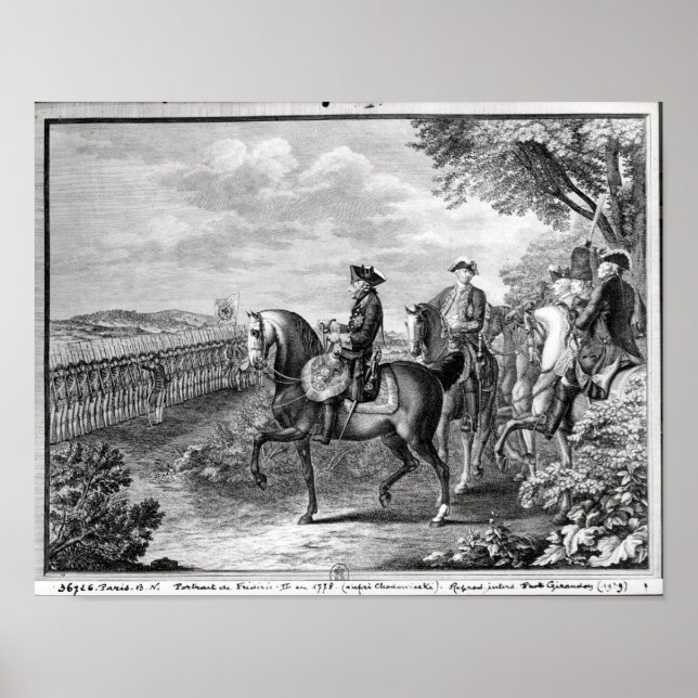 King Frederick II of Prussia  reviewing the Poster (Front)