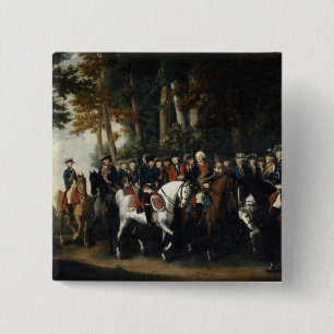 King Frederick II's return from Preussen von 2 Inch Square Button