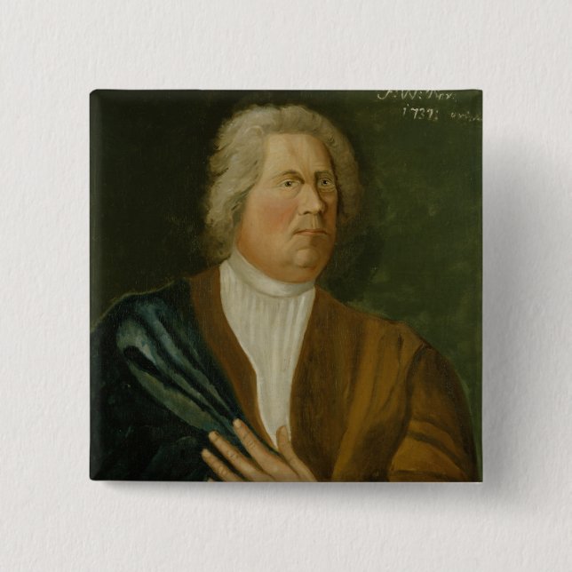 King Frederick William I of Prussia, 1737 2 Inch Square Button (Front)