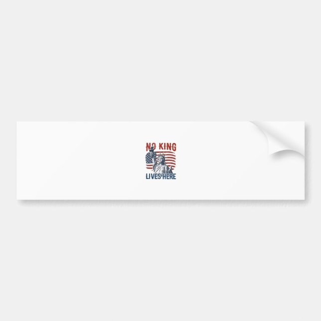 King Free Since 1776 No Kings In America   Bumper Sticker (Front)