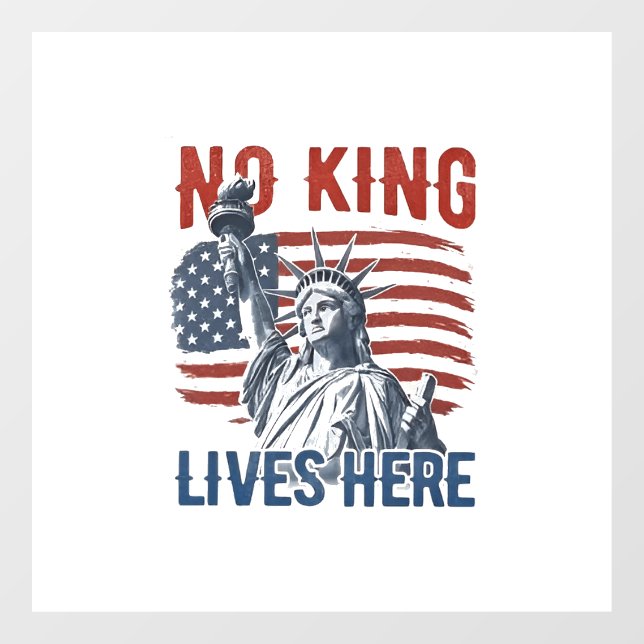 King Free Since 1776 No Kings In America   Window Cling (Sheet)