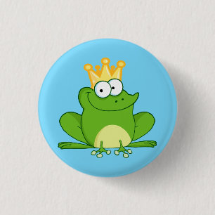 King Frog Cute Cartoon Animal 1 Inch Round Button