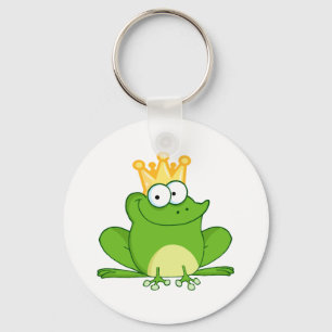 King Frog Frogs Crown Green Cute Cartoon Animal Keychain