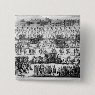 King George I procession to St. James's Palace 2 Inch Square Button