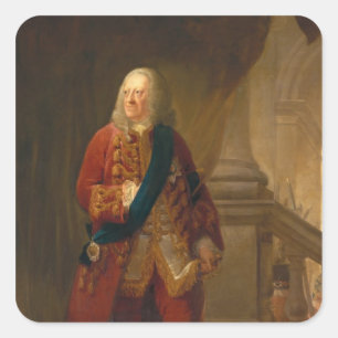 King George II, 1759 Square Sticker