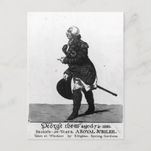 King George III, aged 72, 1810 Postcard