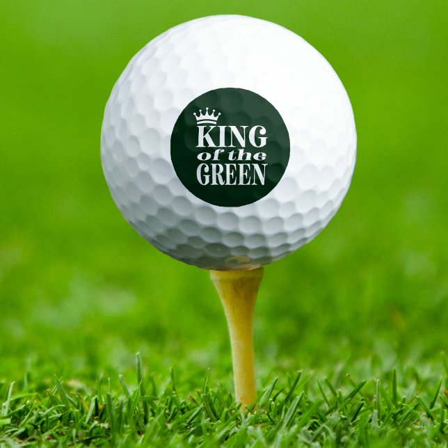 King Golfer Funny Golf Balls (Funny King of the Green Golfer golf ball - the perfect choice for your favorite golfer.)