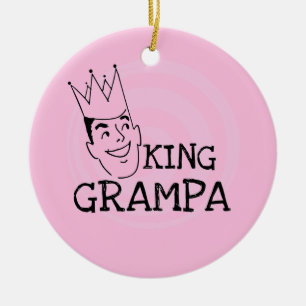 King Grampa T-shirts and Gifts Ceramic Ornament