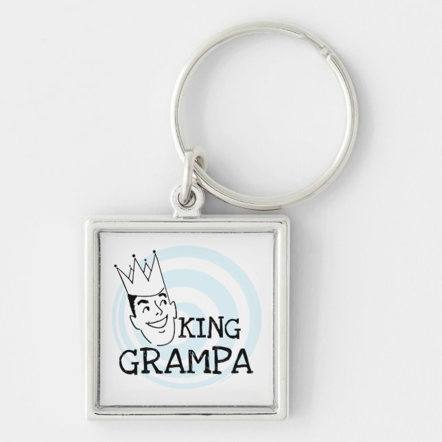 King Grampa T-shirts and Gifts Keychain (Front)