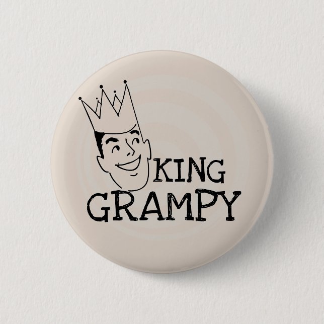 King Grampy Tshirts and Gifts 2 Inch Round Button (Front)