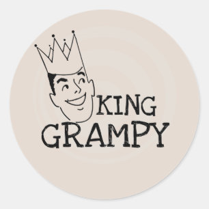 King Grampy Tshirts and Gifts Classic Round Sticker