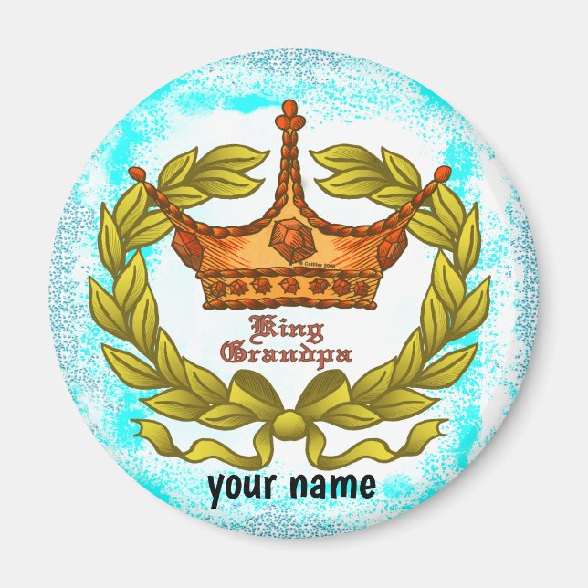 King Grandpa Crown magnet (Front)