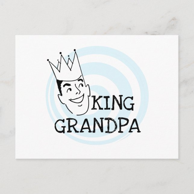 King Grandpa T-shirts and Gifts Postcard (Front)