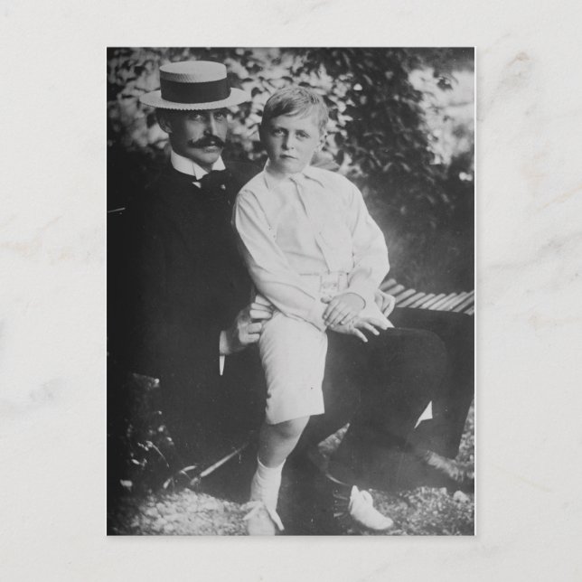 King Haakon and Prince Olav of Norway Postcard (Front)