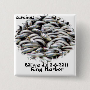 King Harbour-Sardines_ 2 Inch Square Button