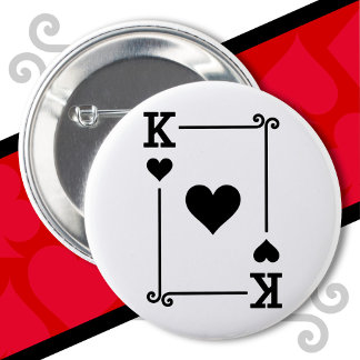 King Hearts Card Costume Playing Cards King Hearts 2 Inch Round Button