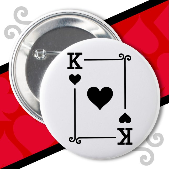 King Hearts Card Costume Playing Cards King Hearts 2 Inch Round Button (Creator Uploaded)