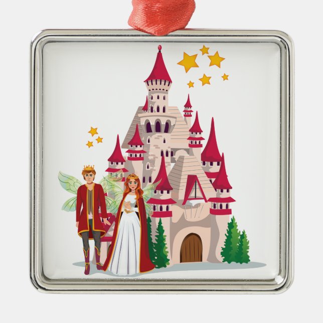 King Henry and Queen Olivia Metal Ornament (Front)