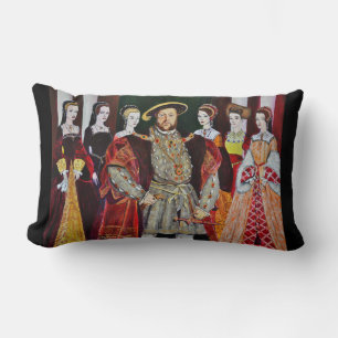 King Henry The Eighth and His Six Wives Lumbar Pillow