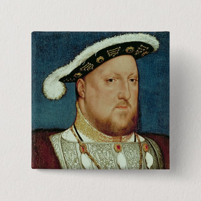 King Henry VIII 2 Inch Square Button (Front)