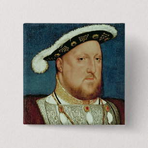King Henry VIII 2 Inch Square Button