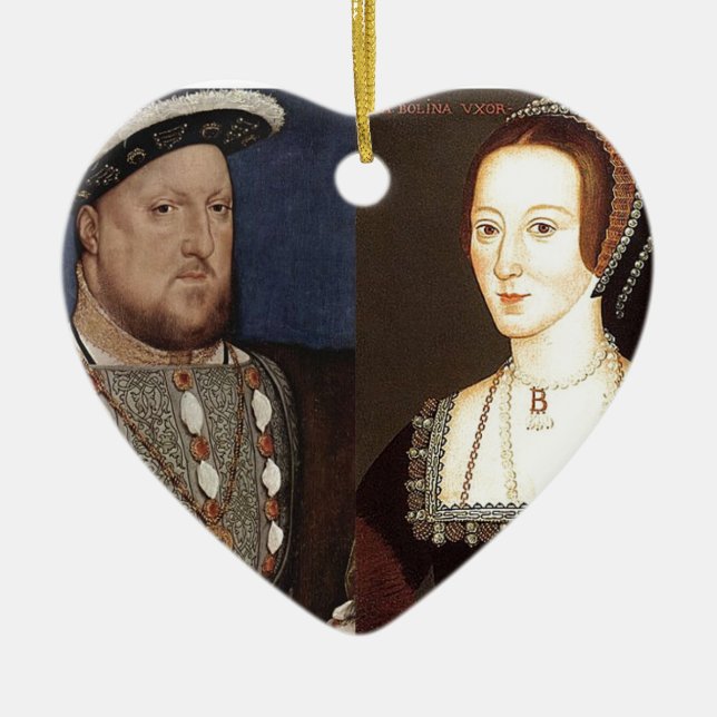 King Henry VIII and Anne Boleyn Ceramic Ornament (Front)