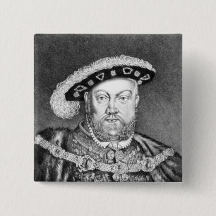 King Henry VIII  illustration 2 Inch Square Button