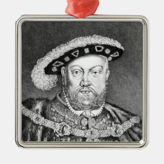 King Henry VIII  illustration Metal Ornament (Front)