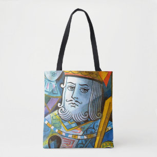 King Holding Sword stock illustration Tote Bag