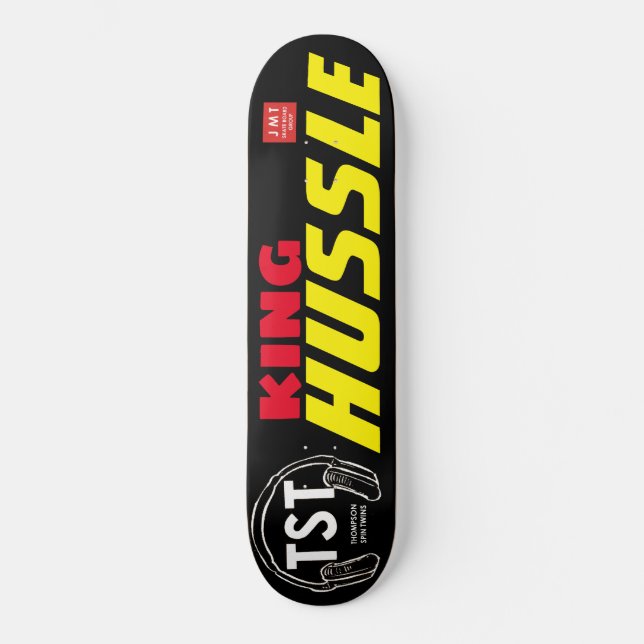 KING HUSSLE PRO SKATEBOARDS . JMT USA (Front)