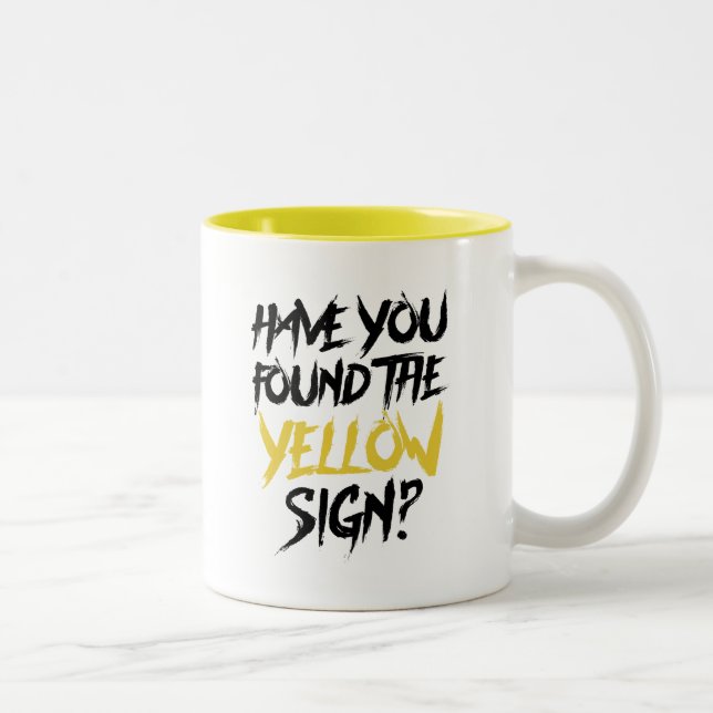 King in Yellow Have You Found the Yellow Sign Two-Tone Coffee Mug (Right)