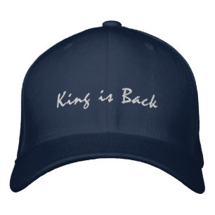 King is back Basic Flexfit Wool Navy Colour Embroidered Hat