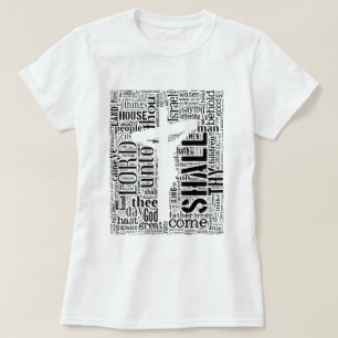 King James Bible in Tagxedo (White, Portrait) T-Shirt