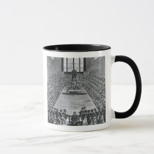 King James I in the Houses of Parliament, 1624 Mug