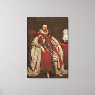King James I of England and VI of Scotland, 1621 Canvas Print