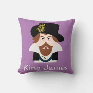 King James VI of Scotland and James I of England Throw Pillow