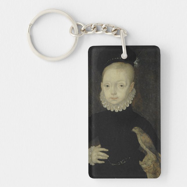 King James VI with Sparrow Hawk - 1574 Keychain (Front)