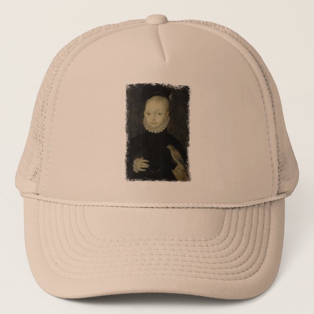 King James VI with Sparrow Hawk - 1574 Trucker Hat (Front)