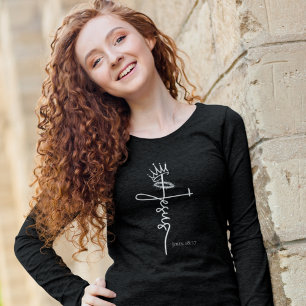 KING JESUS Christian Women's Long Sleeve  T-Shirt