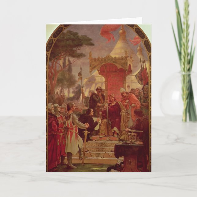 King John Granting the Magna Carta in 1215, 1900 Card (Front)