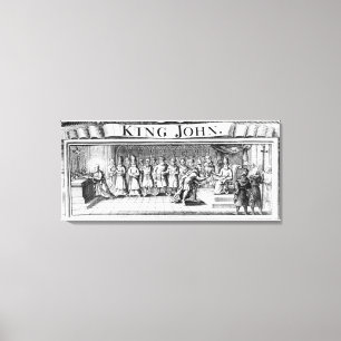 King John surrenders his crown Canvas Print
