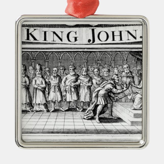 King John surrenders his crown Metal Ornament (Front)